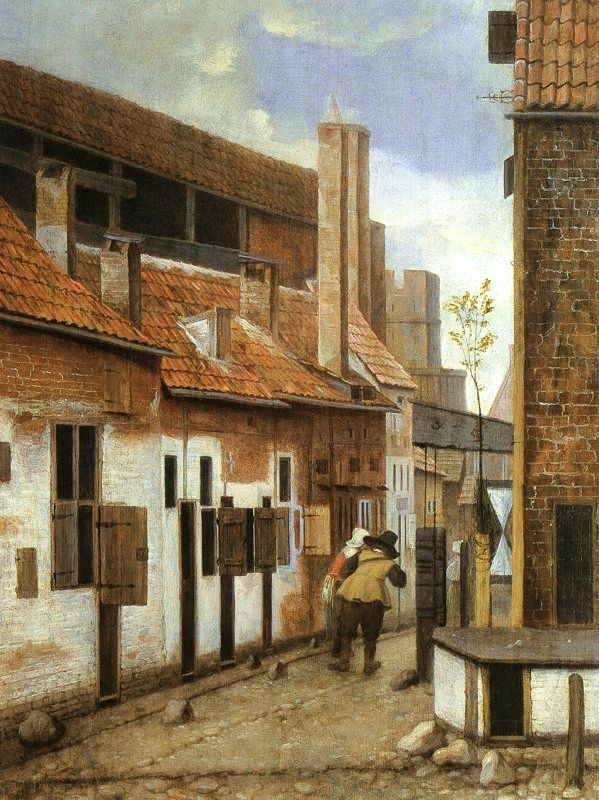 Street Scene with Six Figures